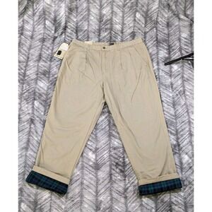 Outer Rim Flannel Lined Adventure Wear Pants Pleated Chino Deadstock NWT 40 X 32